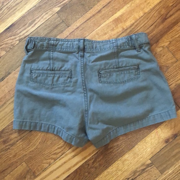 Abercrombie & Fitch 100% Cotton Shorts in Green Sz 25 - Picture 4 of 6